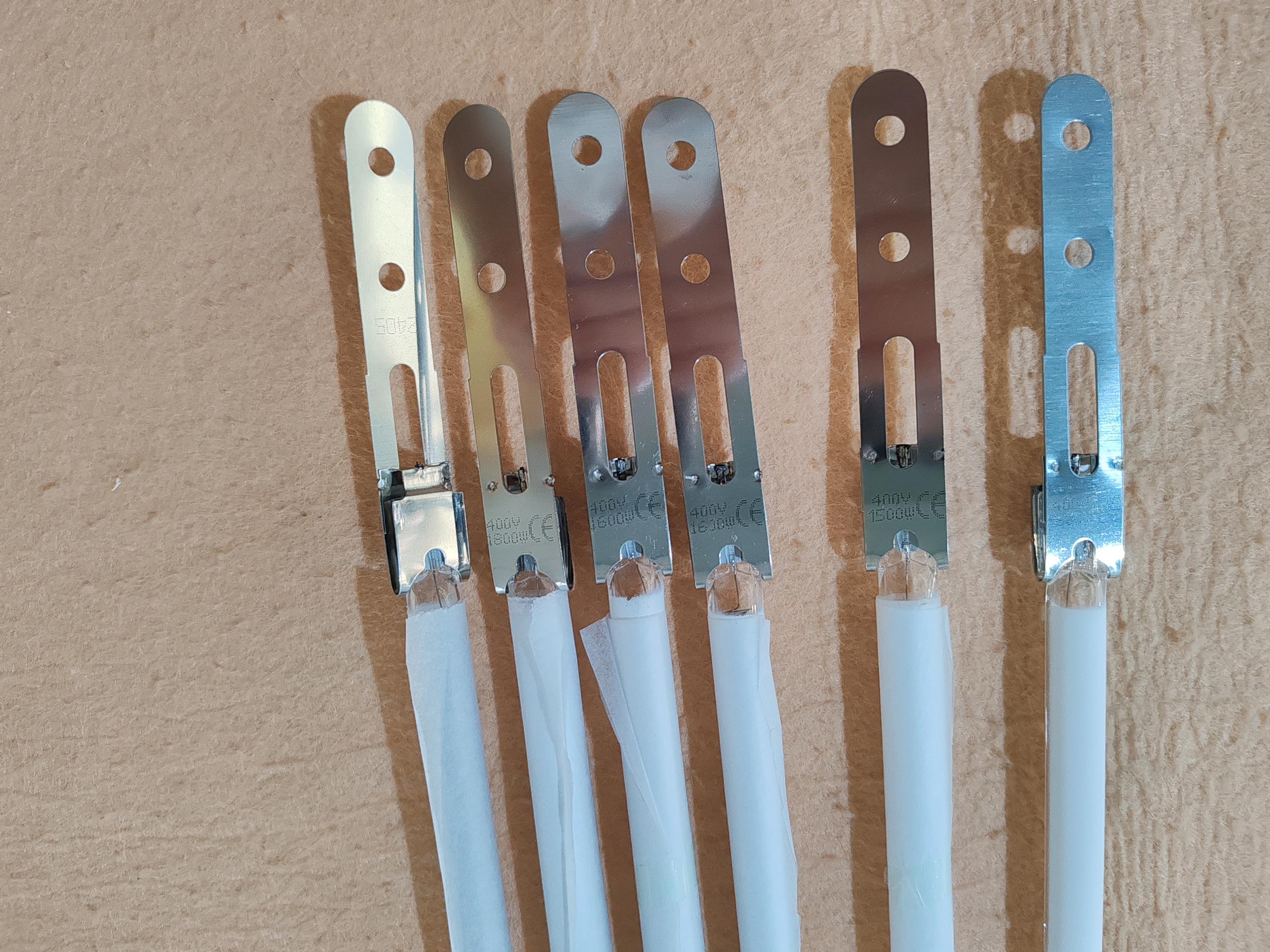Technische Spezifikationen von 1500 Watt und 1600 Watt Rubin Karbonfaser Infrarotlampen für Saunenanwendungen