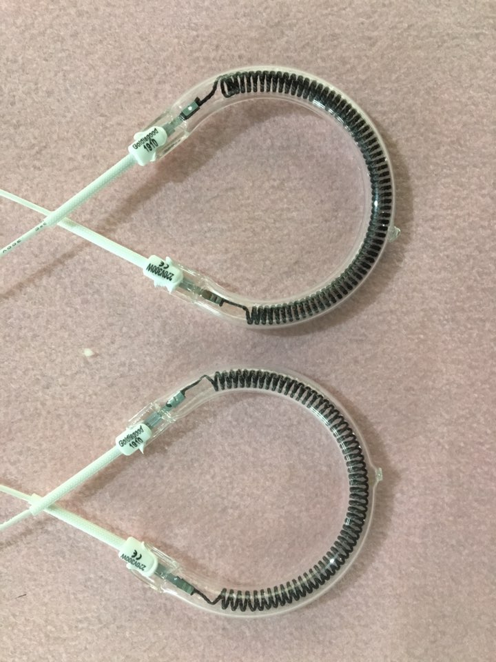 Lampada riscaldante a quarzo infrarosso in fibra di carbonio